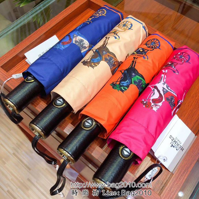 HERMES愛馬仕 年度最新火爆單品 極品H家自動傘 防雨防紫外線隔熱傘  sll1027